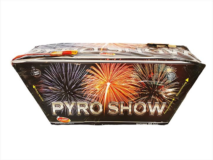 Pyro Show 50 strel / 30 mm - nagnjeni s konektorom - Ognjemetna baterija