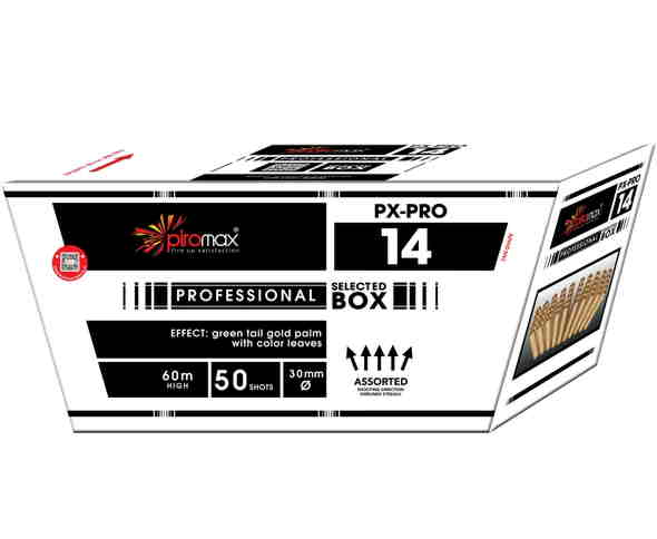 PX-PRO-14 50 strel / 30 mm nagnjeni - Ognjemetna baterija